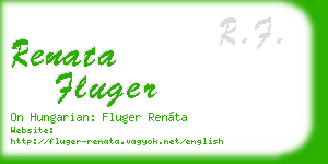 renata fluger business card