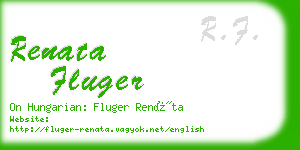 renata fluger business card